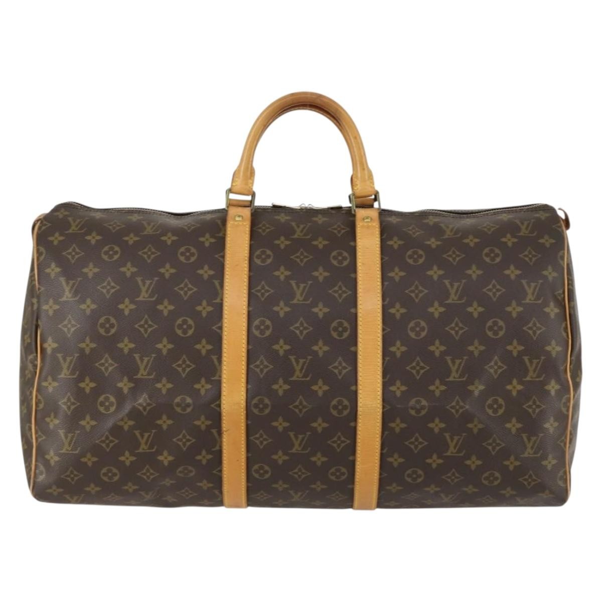 Louis Vuitton Keepall Monogram Canvas Brown Canvas Travel Bag Bag (Pre-Owned)