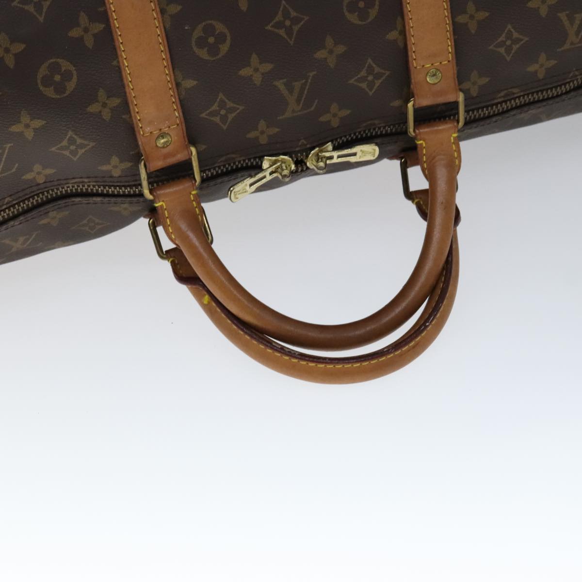 Louis Vuitton Keepall Bandoulière 60 Brown Canvas Travel Bag (Pre-Owned)