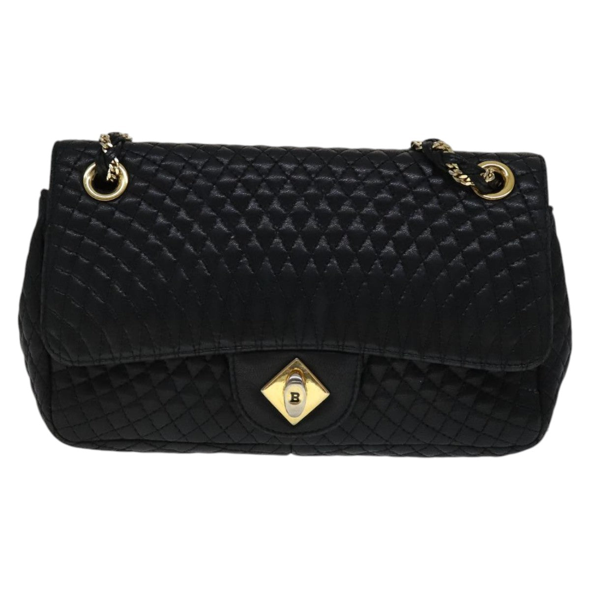 Bally Black Leather Shoulder Bag (Pre-Owned)