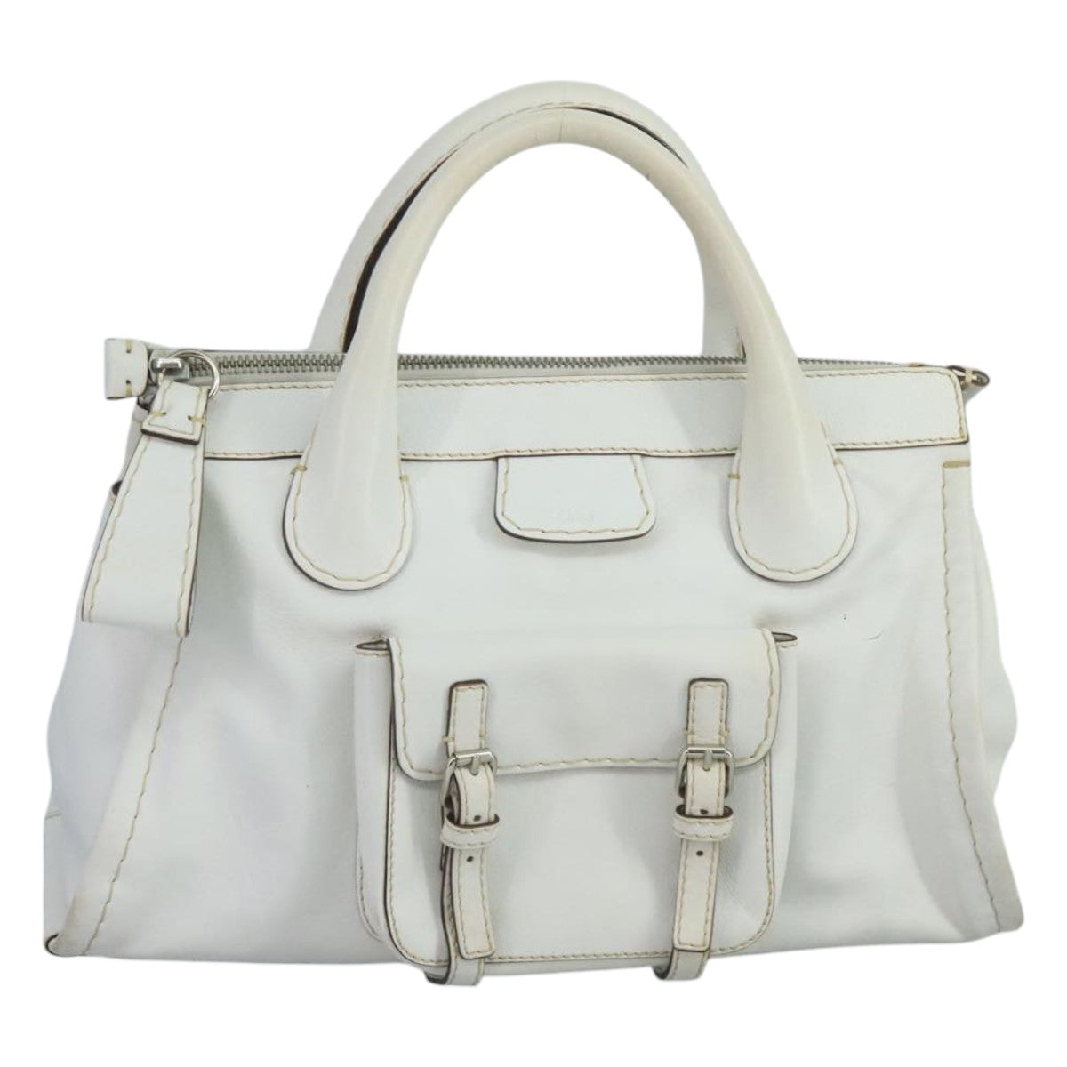 Chloé Edith White Leather Handbag (Pre-Owned)