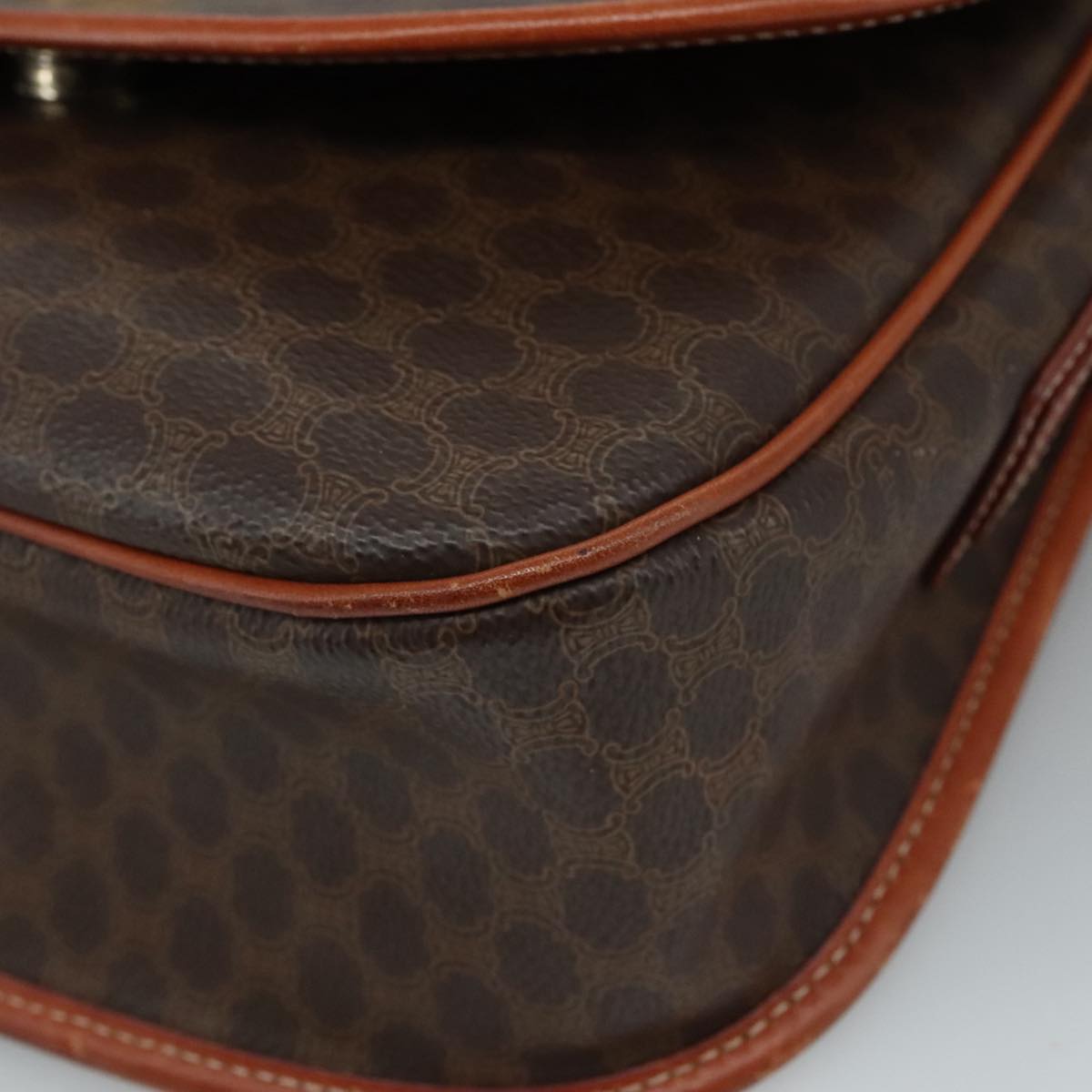Céline Macadam Brown Canvas Shoulder Bag (Pre-Owned)