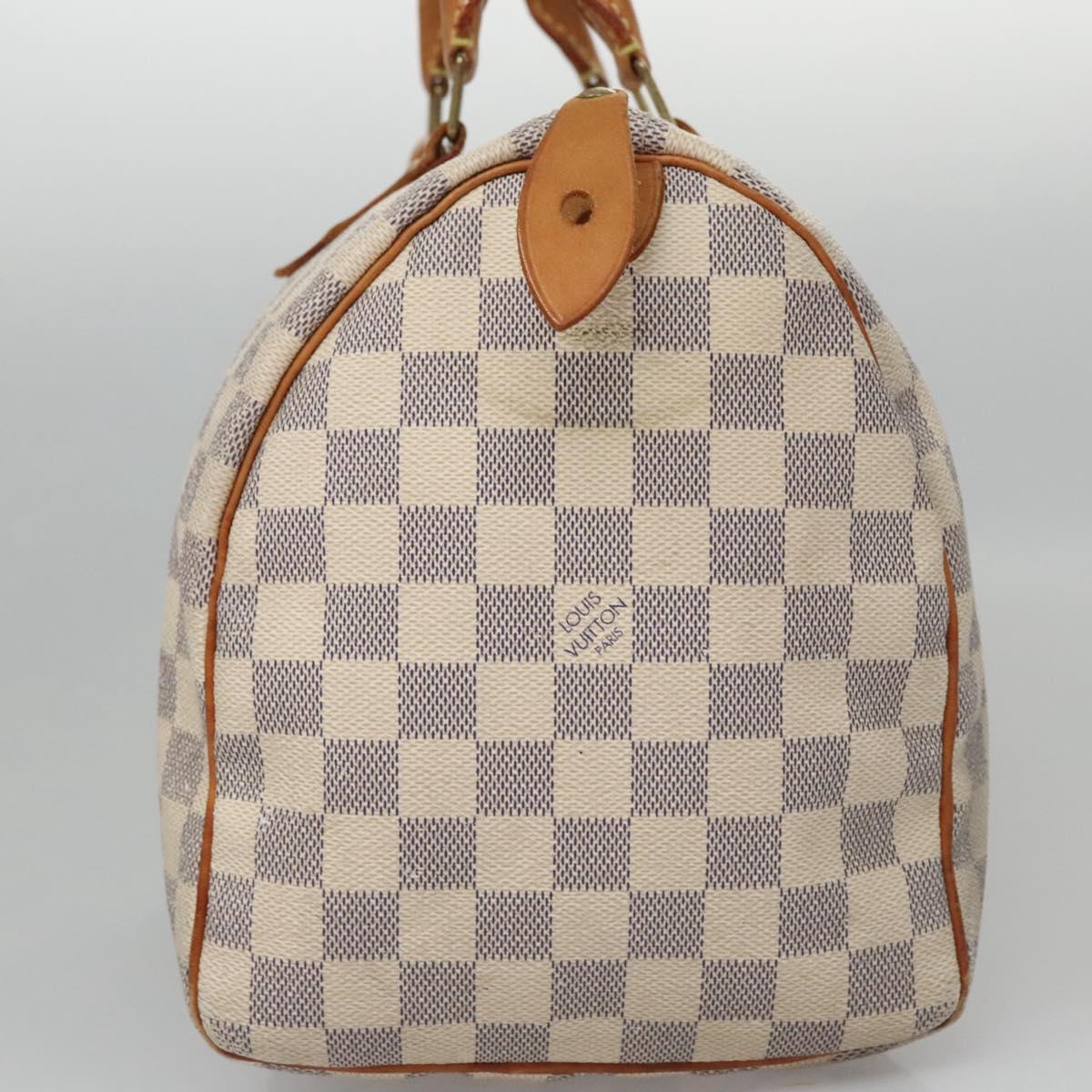 Louis Vuitton Speedy 30 White Canvas Handbag (Pre-Owned)