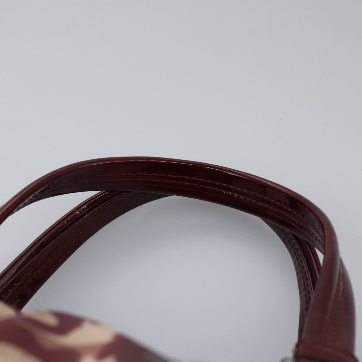 Burberry Heart Burgundy Canvas Travel Bag (Pre-Owned)