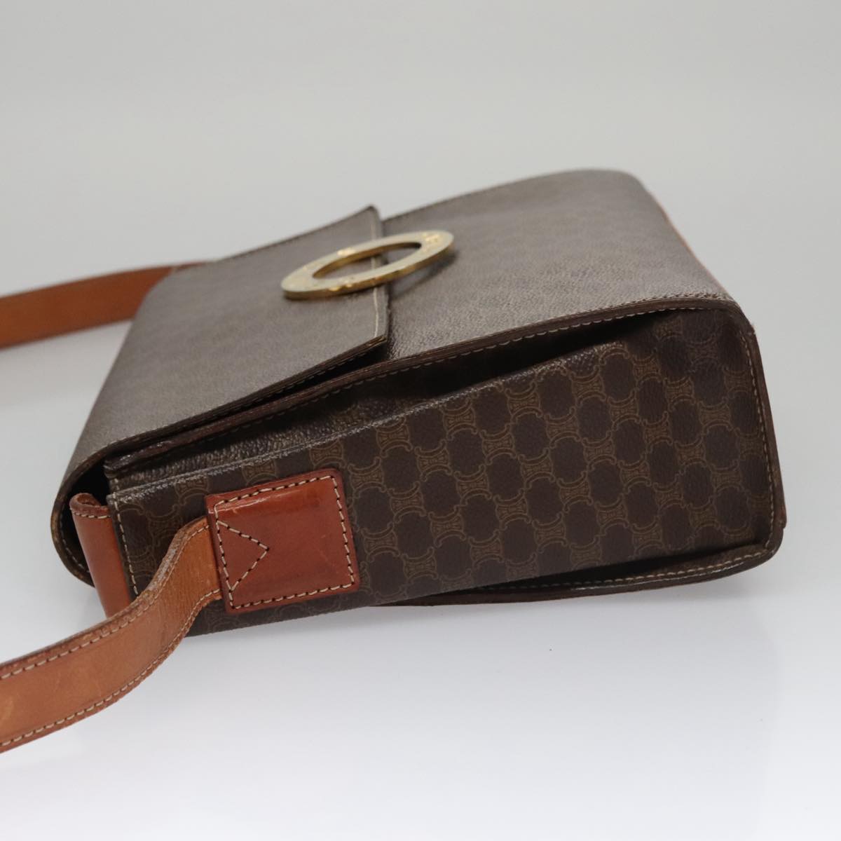 Céline Macadam Brown Canvas Shoulder Bag (Pre-Owned)