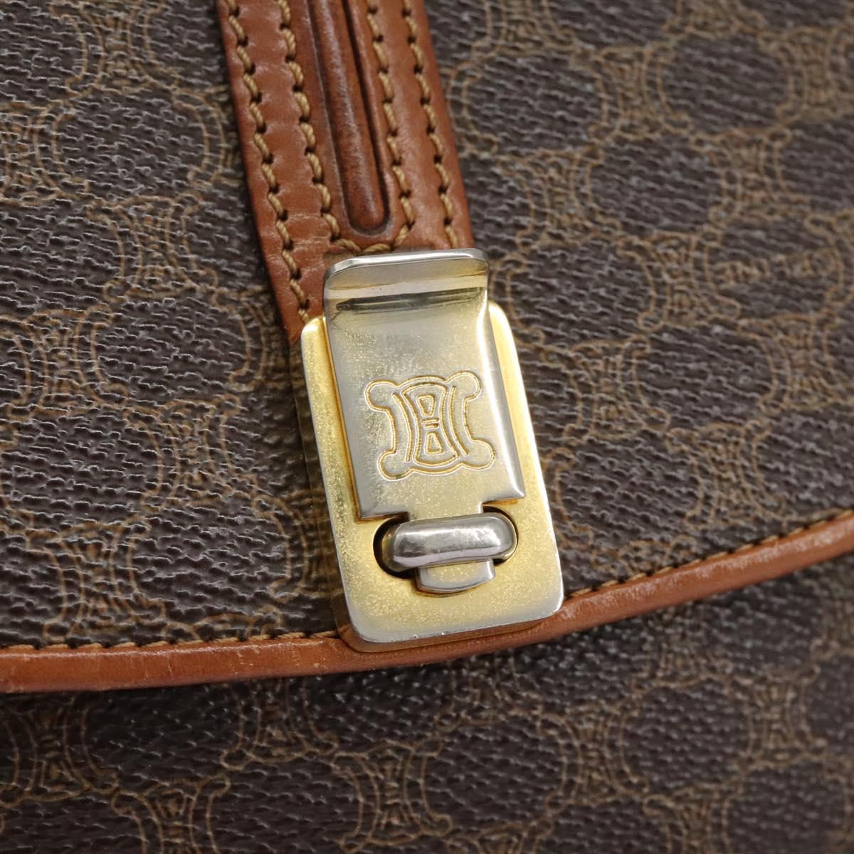 Céline Macadam Brown Canvas Shoulder Bag (Pre-Owned)
