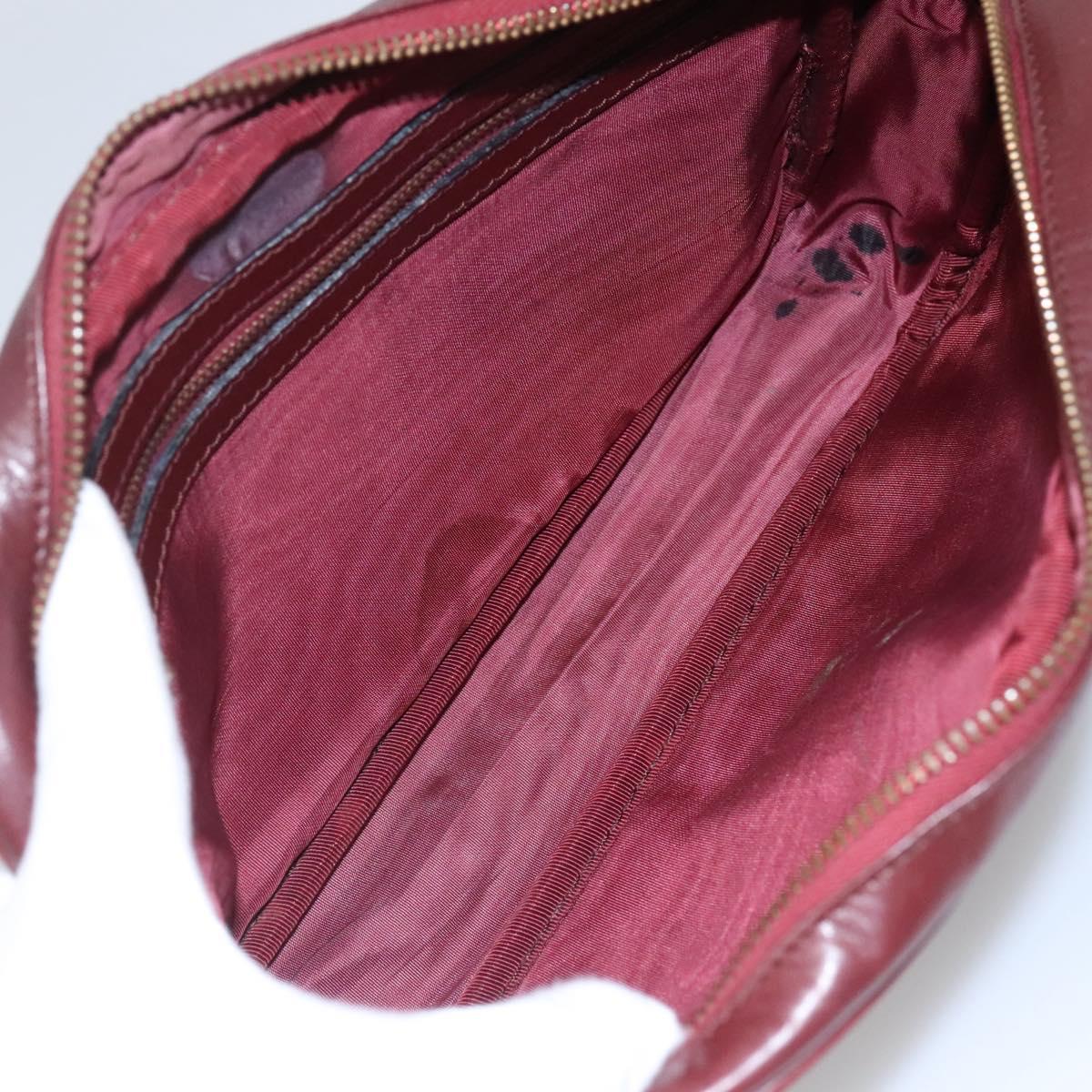 Cartier Must Line Burgundy Leather Shoulder Bag (Pre-Owned)