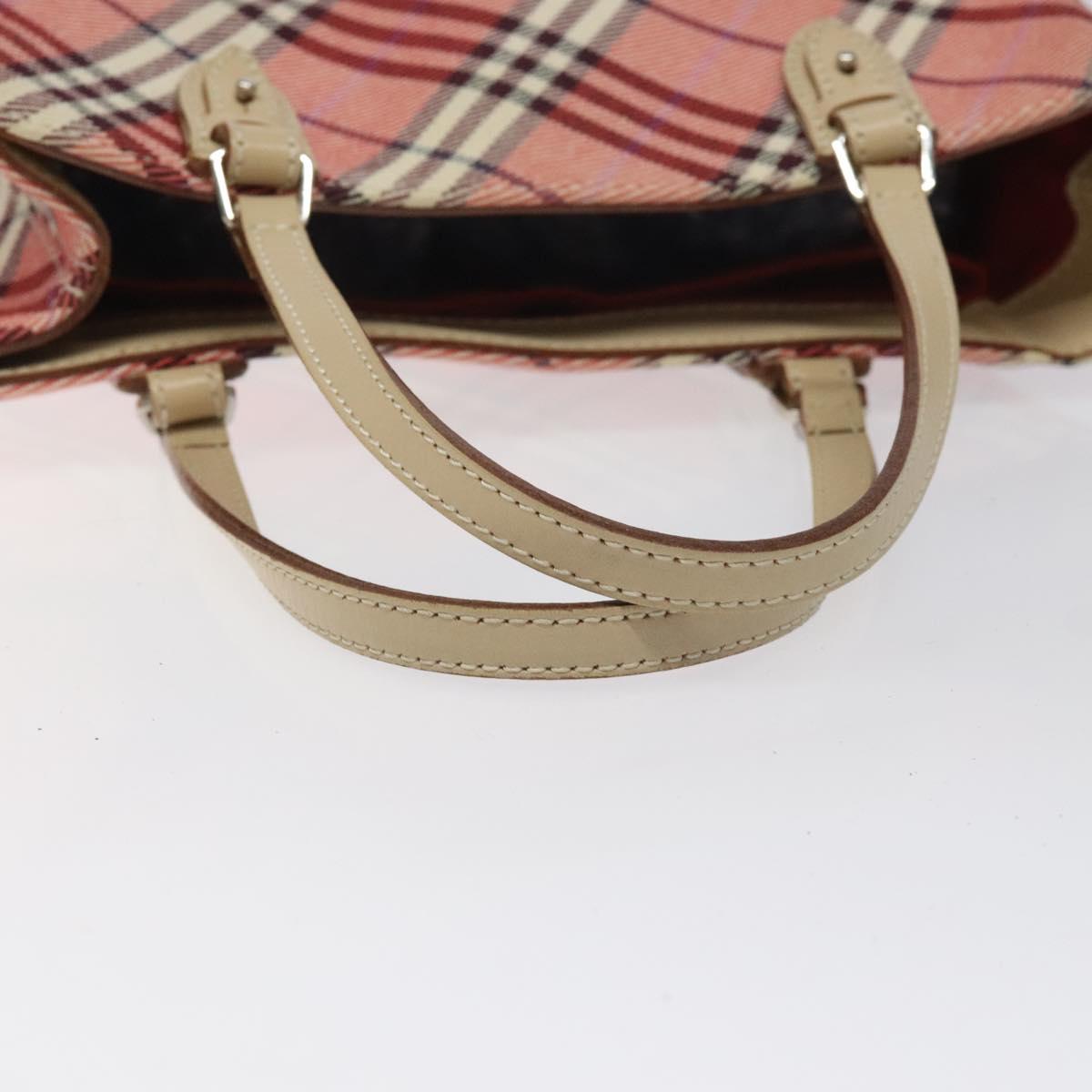 Burberry Nova Check Pink Canvas Tote Bag (Pre-Owned)