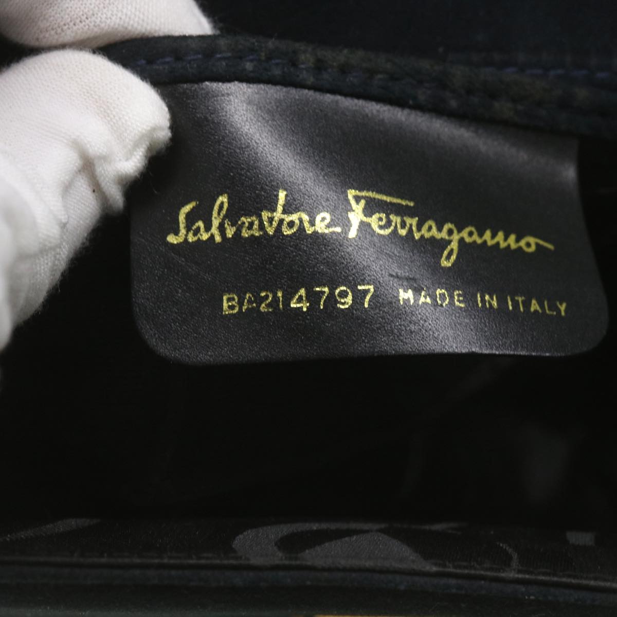 Salvatore Ferragamo Gancini Black Suede Shoulder Bag (Pre-Owned)