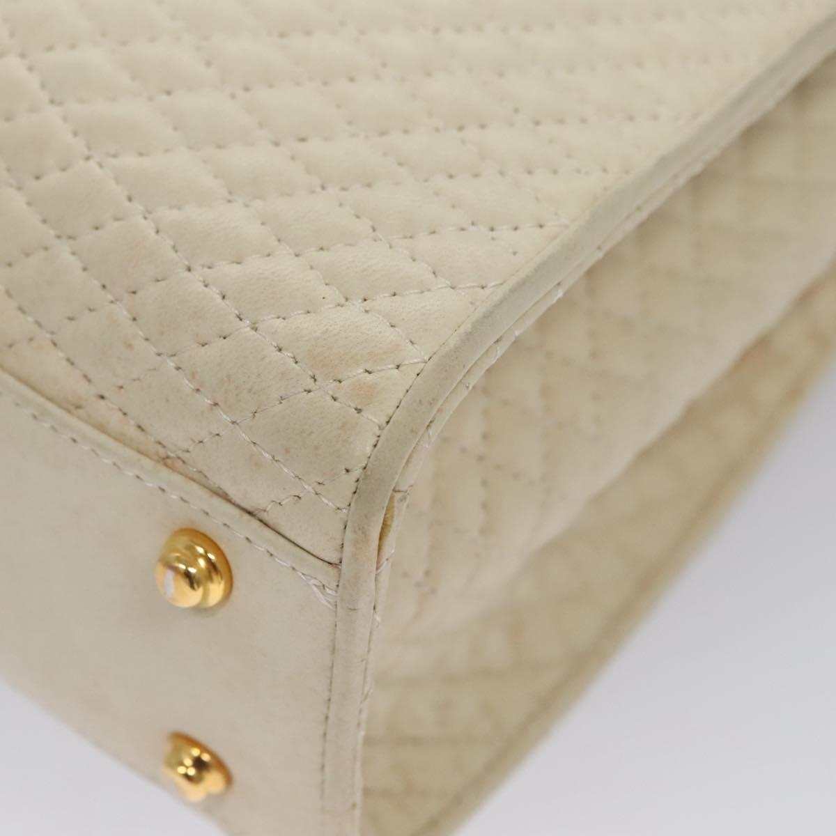 Bally White Leather Handbag (Pre-Owned)