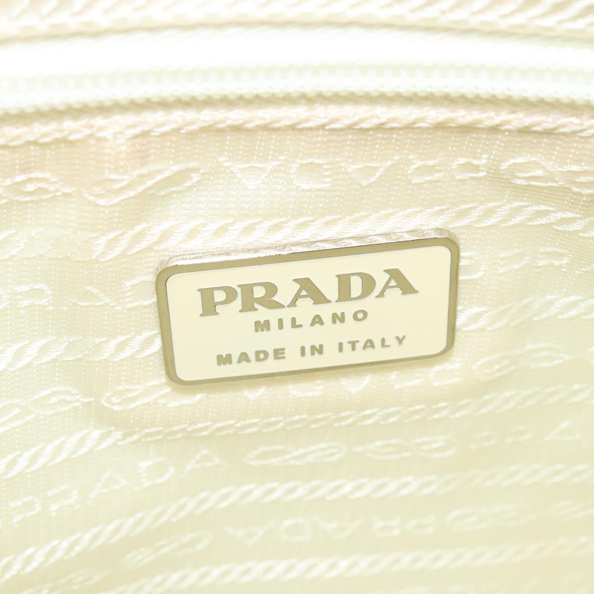 Prada Re-Nylon Ecru Synthetic Shoulder Bag (Pre-Owned)