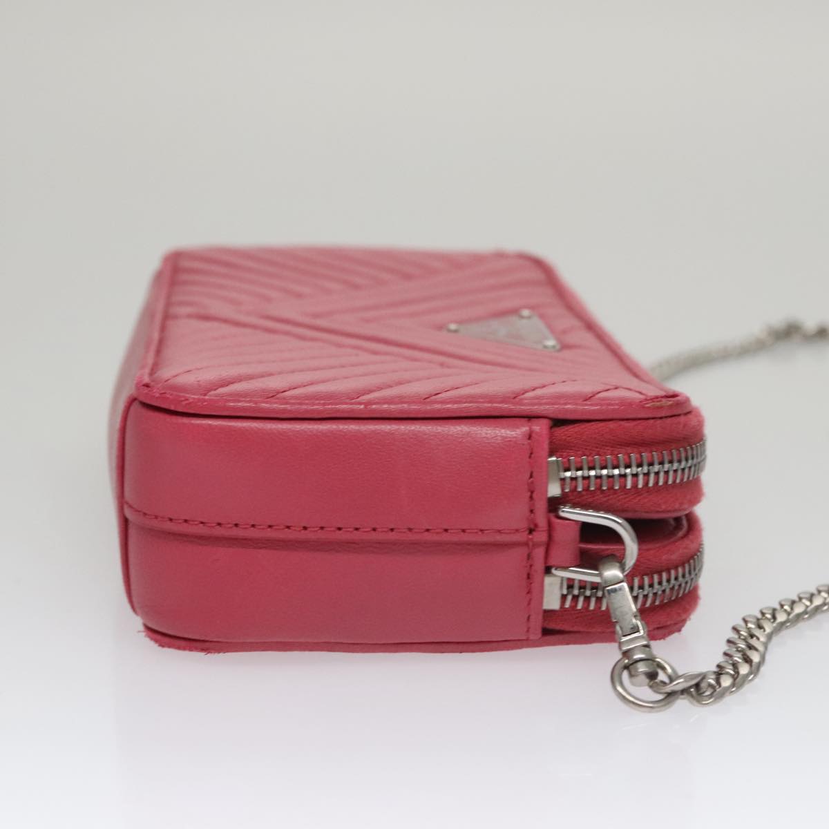 Prada Nappa Gauffré Pink Leather Shoulder Bag (Pre-Owned)