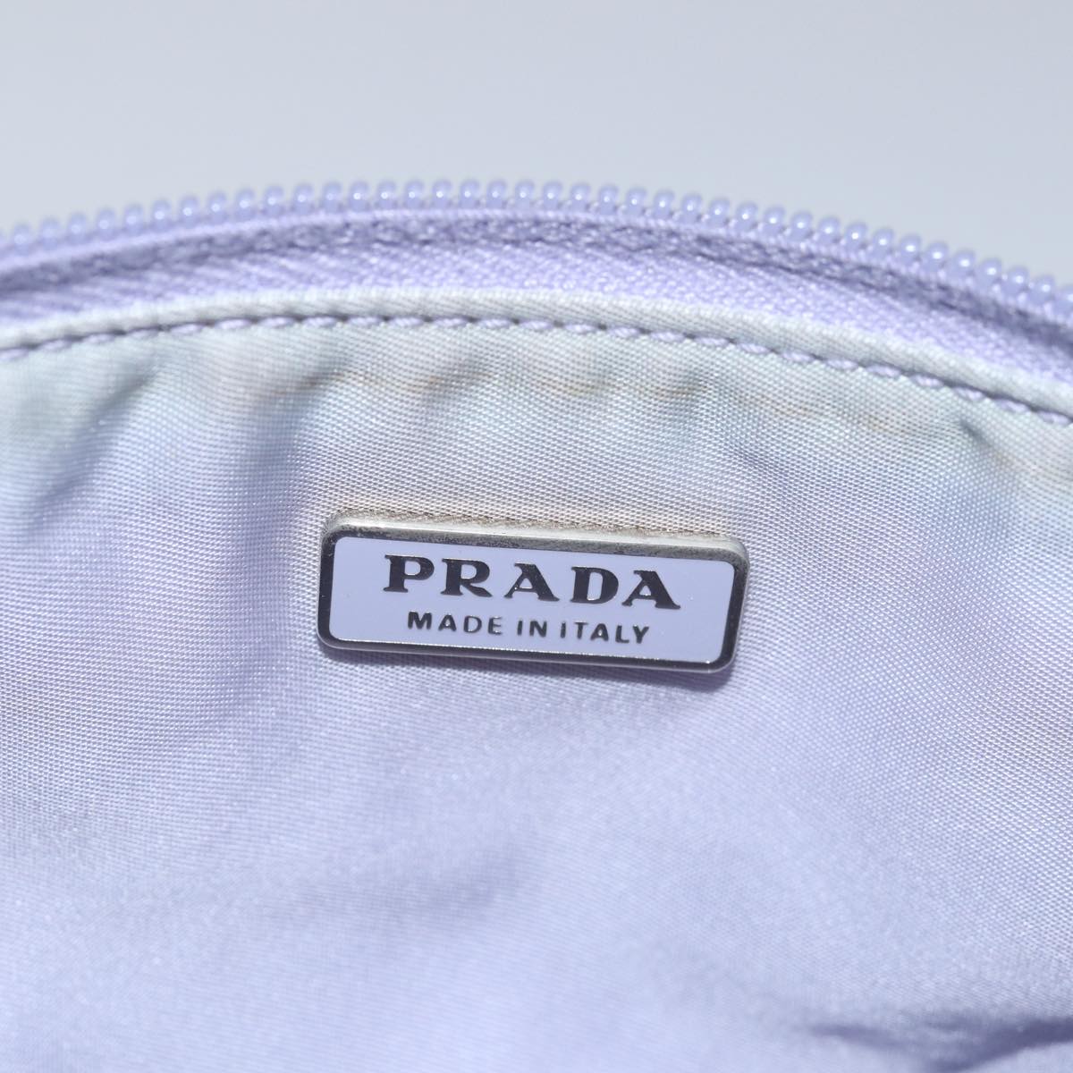 Prada Tessuto Purple Leather Clutch Bag (Pre-Owned)
