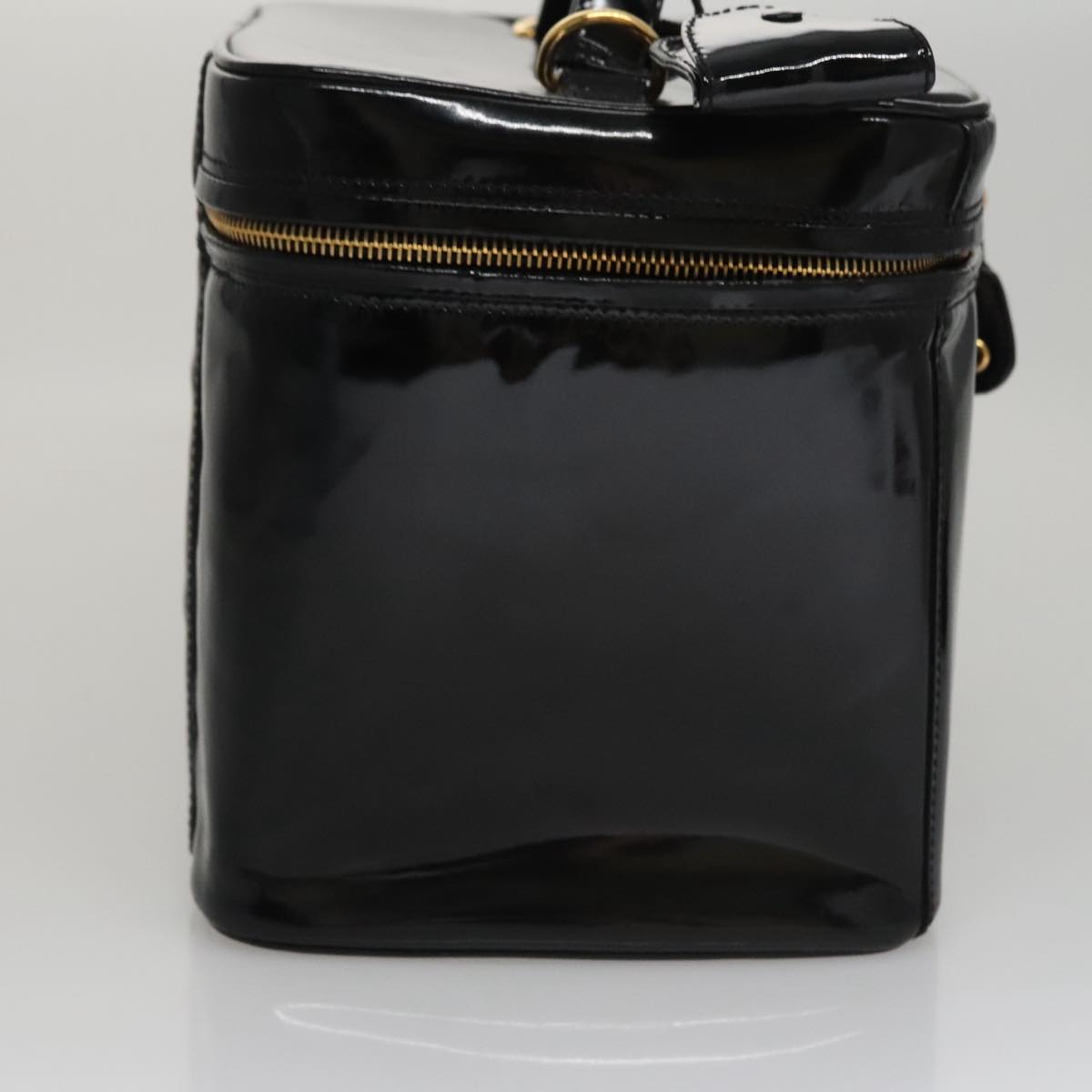 Chanel Vanity Black Patent Leather Clutch Bag (Pre-Owned)