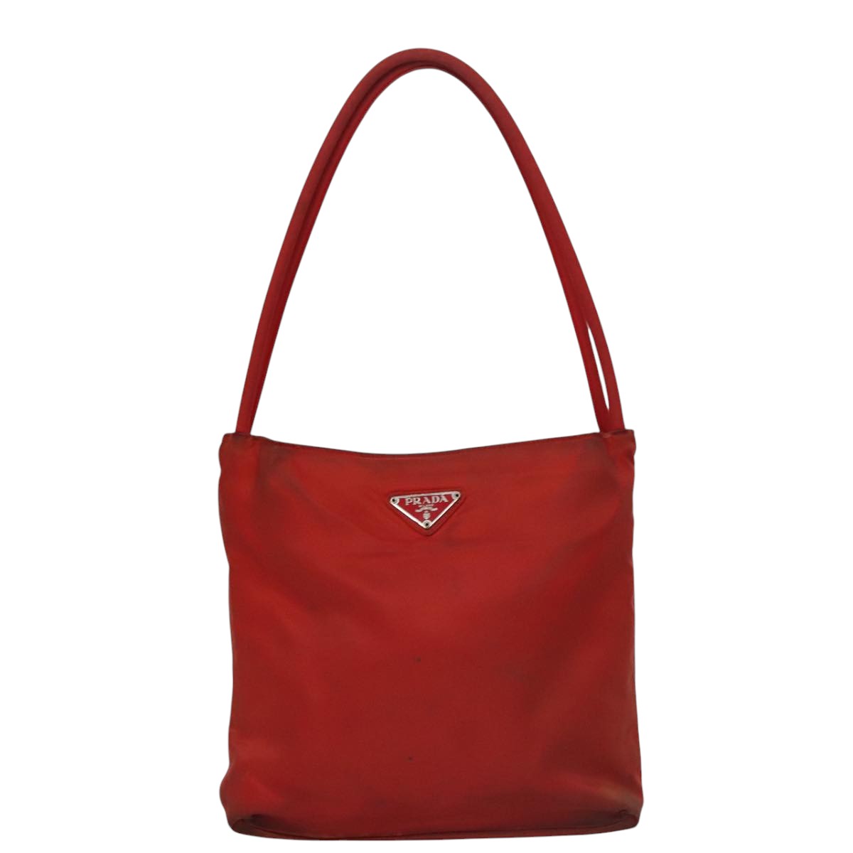 Prada Tessuto Red Synthetic Shoulder Bag (Pre-Owned)