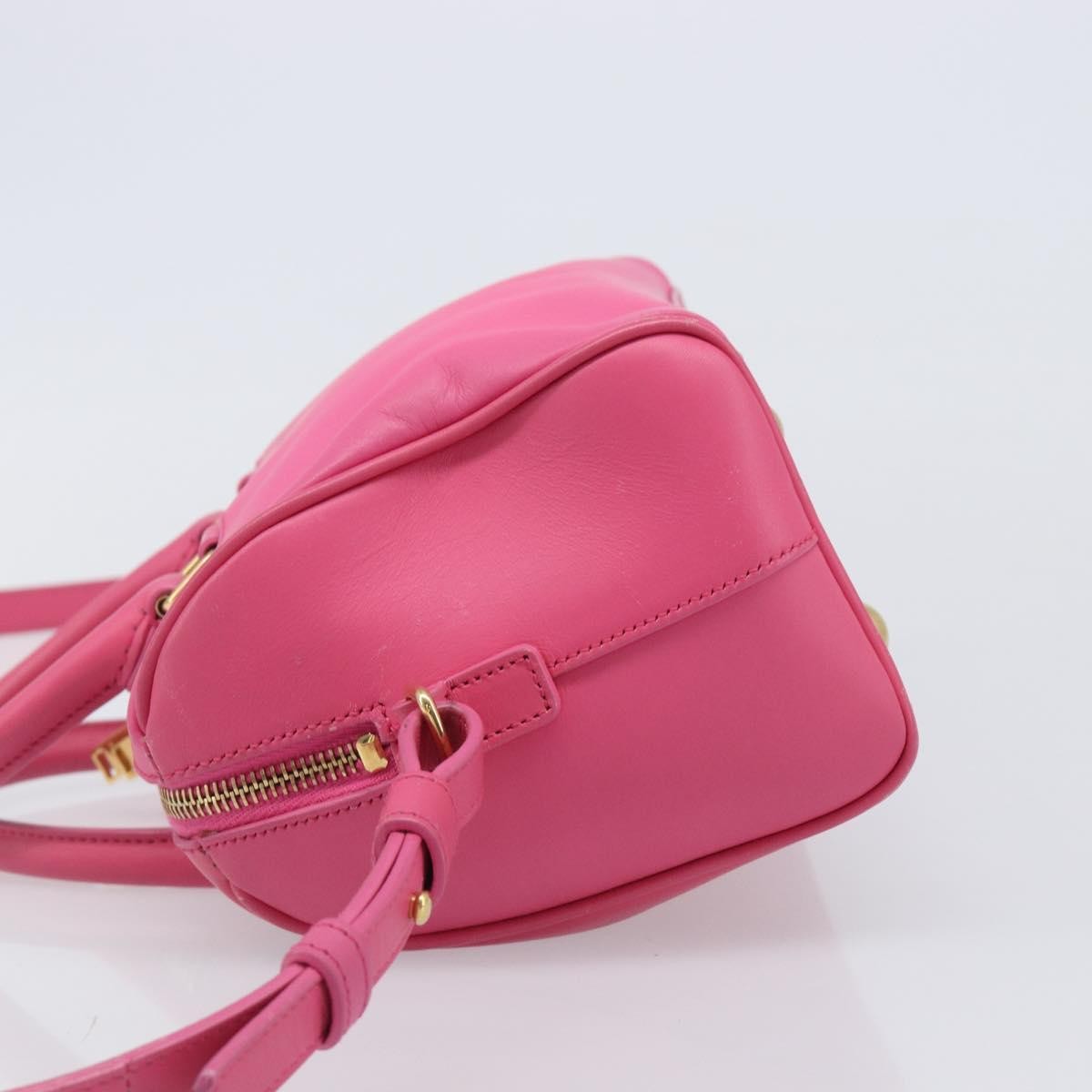 Saint Laurent Classic Duffle Leather Pink Leather Handbag (Pre-Owned)