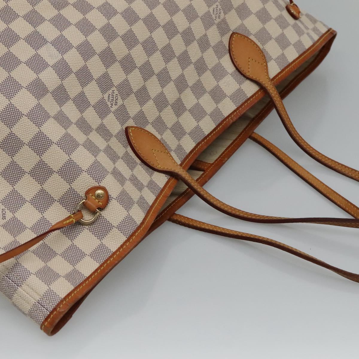 Louis Vuitton Neverfull Gm White Canvas Tote Bag (Pre-Owned)