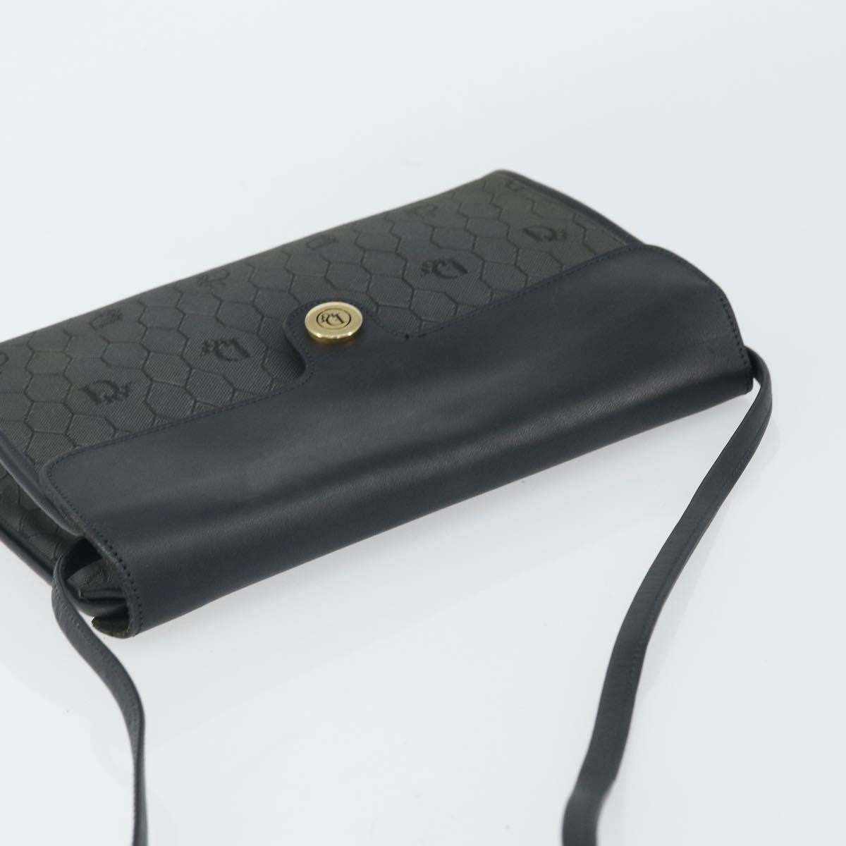 Christian Dior Vintage Honeycomb Flap Coated Canvas Black Pvc Shoulder Bag Bag (Pre-Owned)