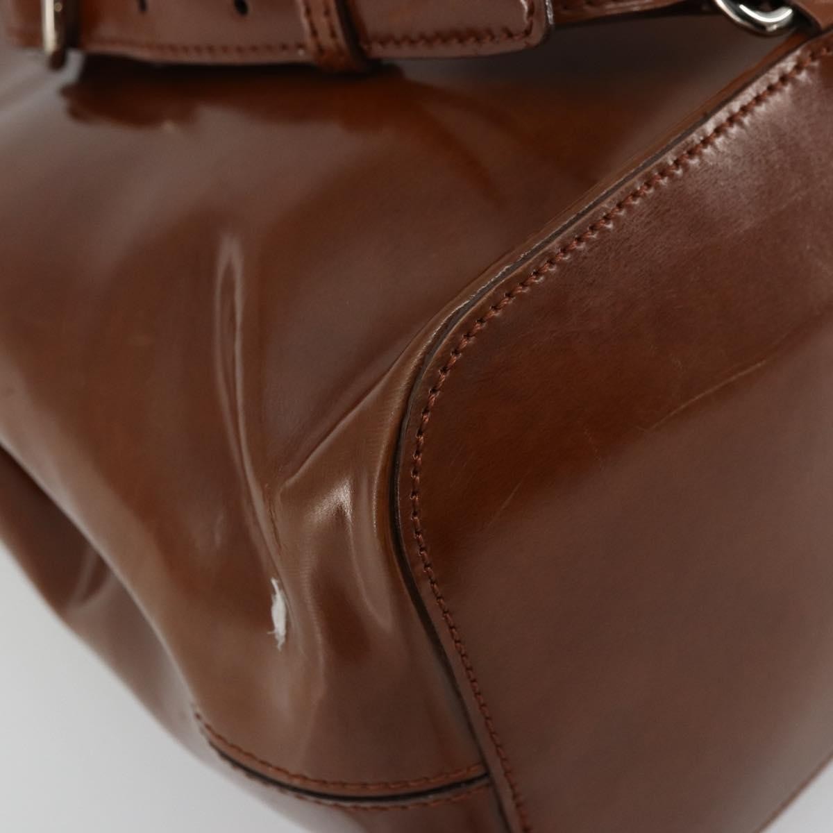 Cartier Panthère Shoulder Patent Leather Brown Patent_Leather Shoulder Bag Bag (Pre-Owned)