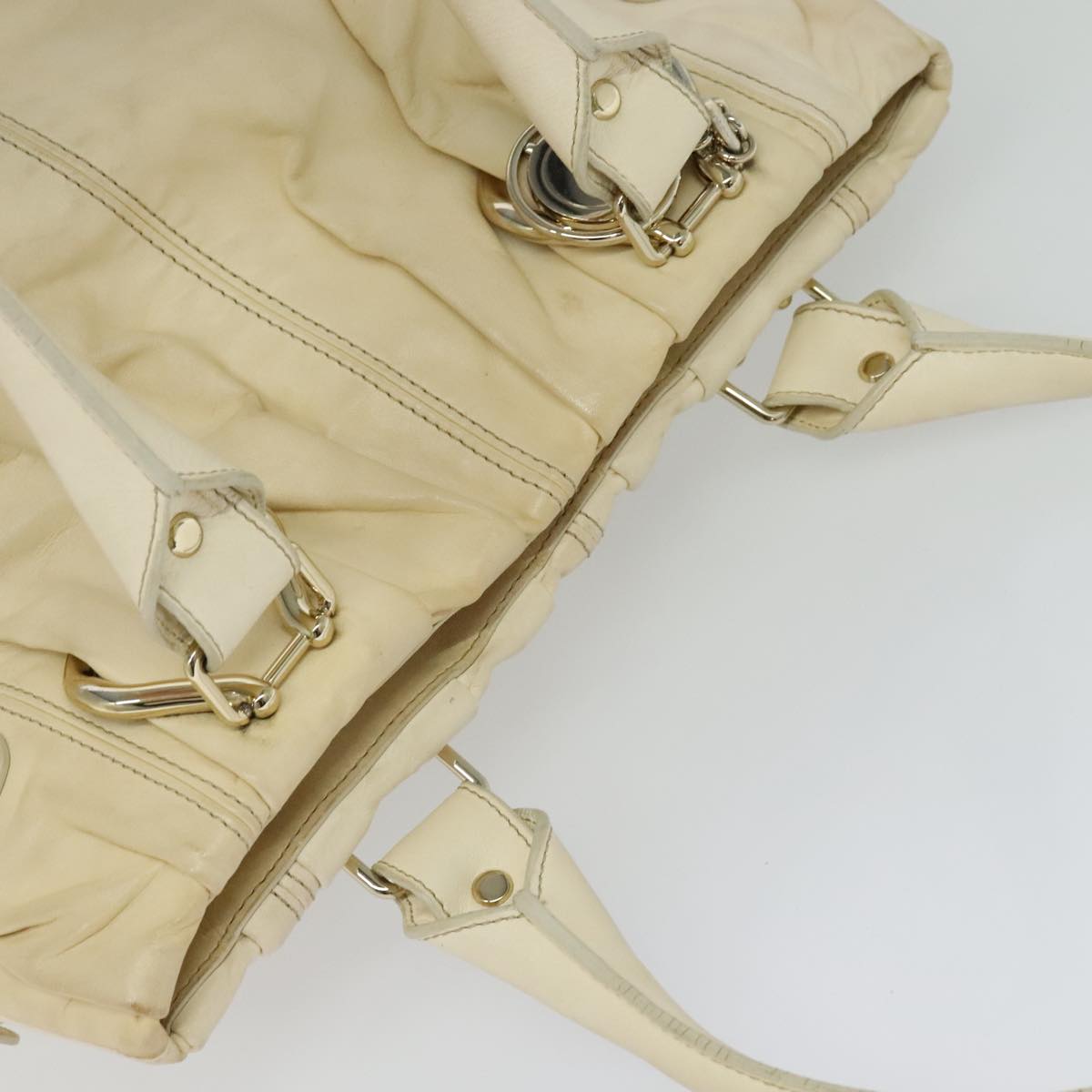 Céline White Leather Tote Bag (Pre-Owned)