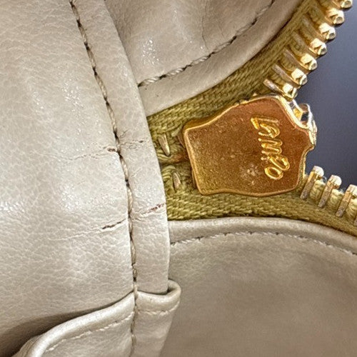 Chanel Vintage Timeless Cosmetic Case Caviar Yellow Leather Clutche & Pouche Bag (Pre-Owned)