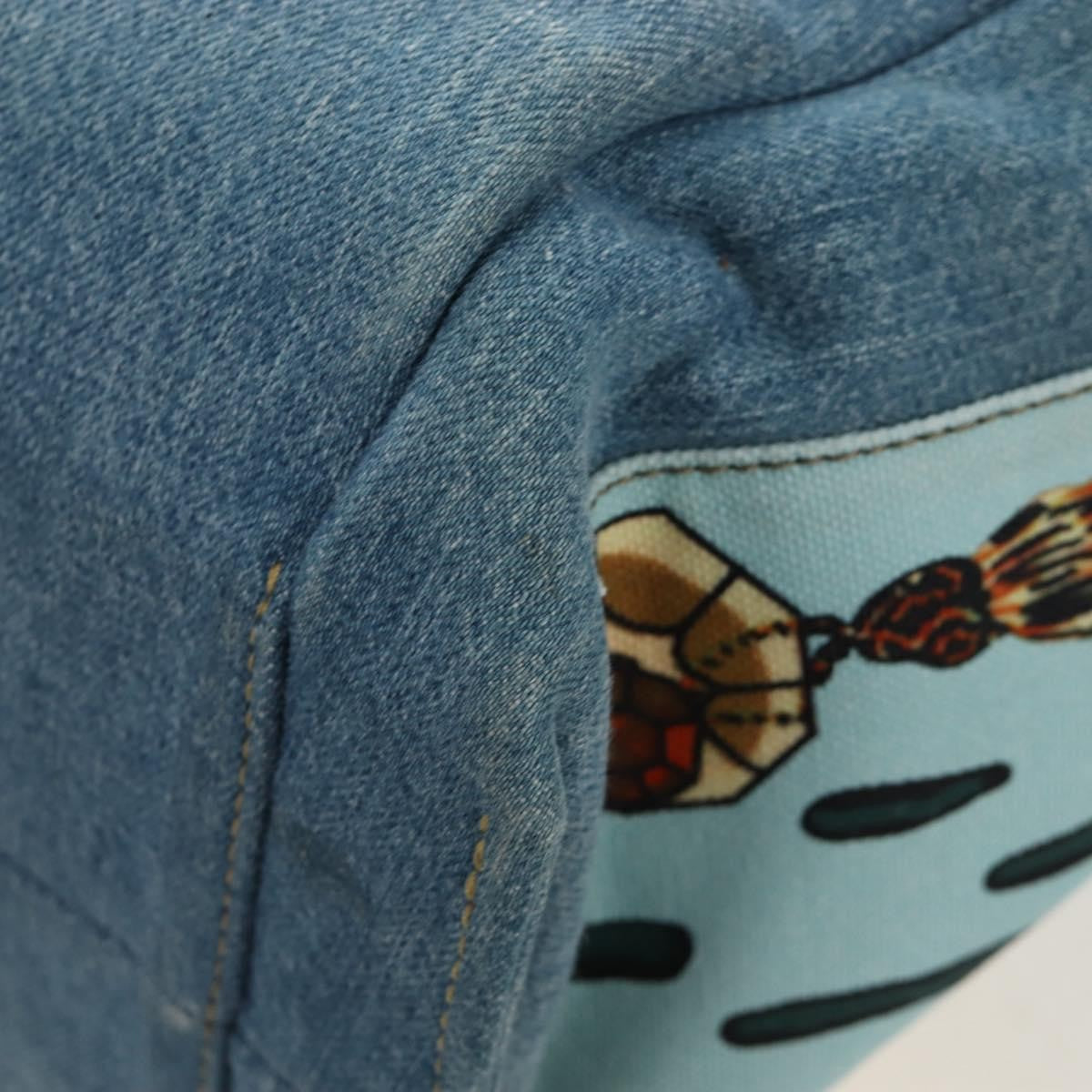 Loewe Paula's Ibiza Flamenco Knot Patchwork Denim And Leather Multicolour Denim_Jeans Tote Bag Bag (Pre-Owned)
