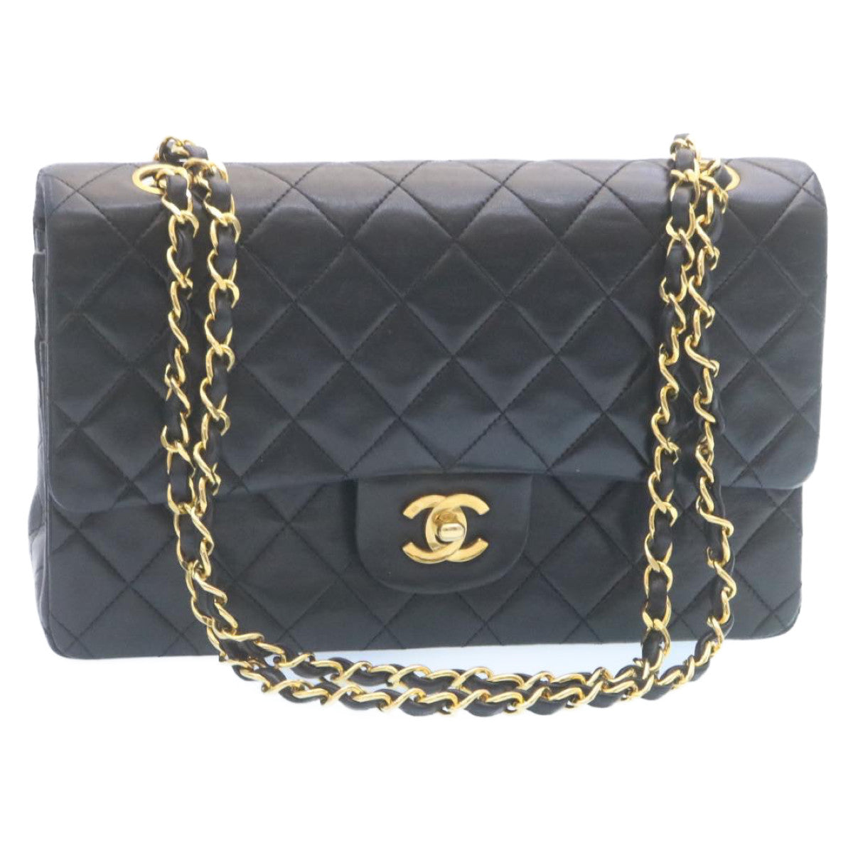 Chanel Timeless Black Leather Shoulder Bag (Pre-Owned)