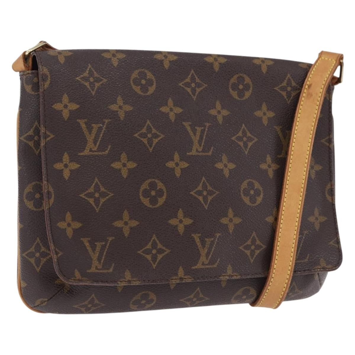 Louis Vuitton Musette Tango Monogram Canvas Brown Canvas Shoulder Bag Bag (Pre-Owned)