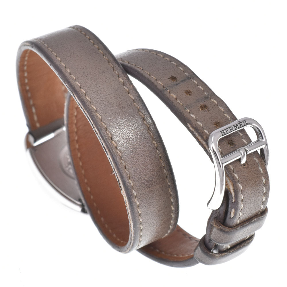Hermes Cape Cod Double Tour Quartz Stainless Steel And Leather Watch (Pre-Owned)
