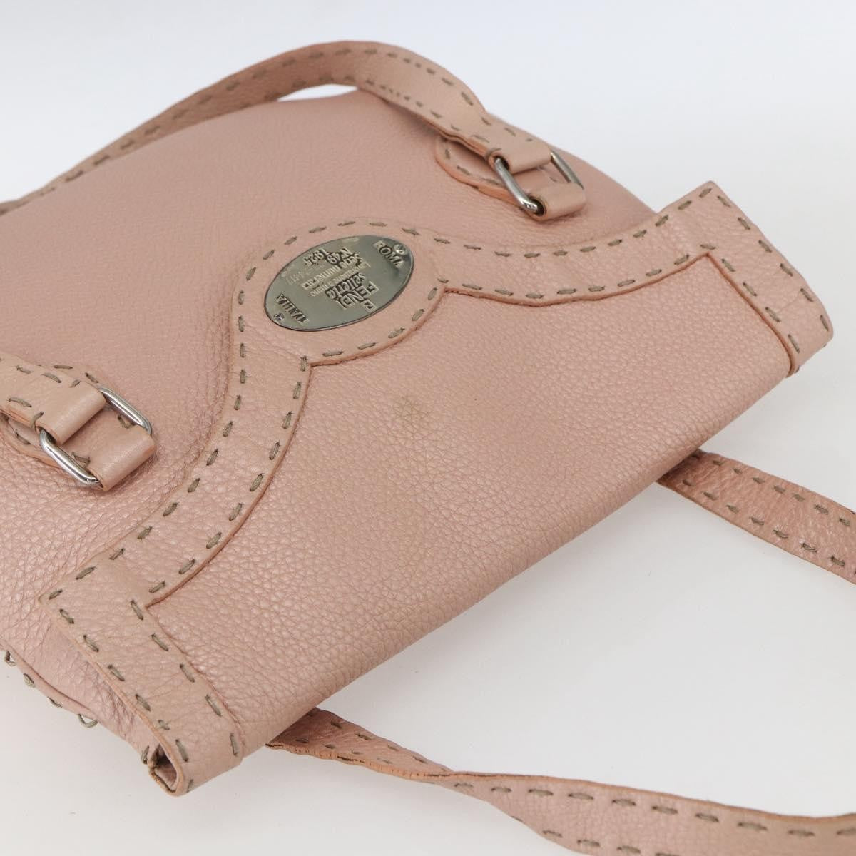 Fendi Selleria Tote Leather Pink Leather Tote Bag Bag (Pre-Owned)