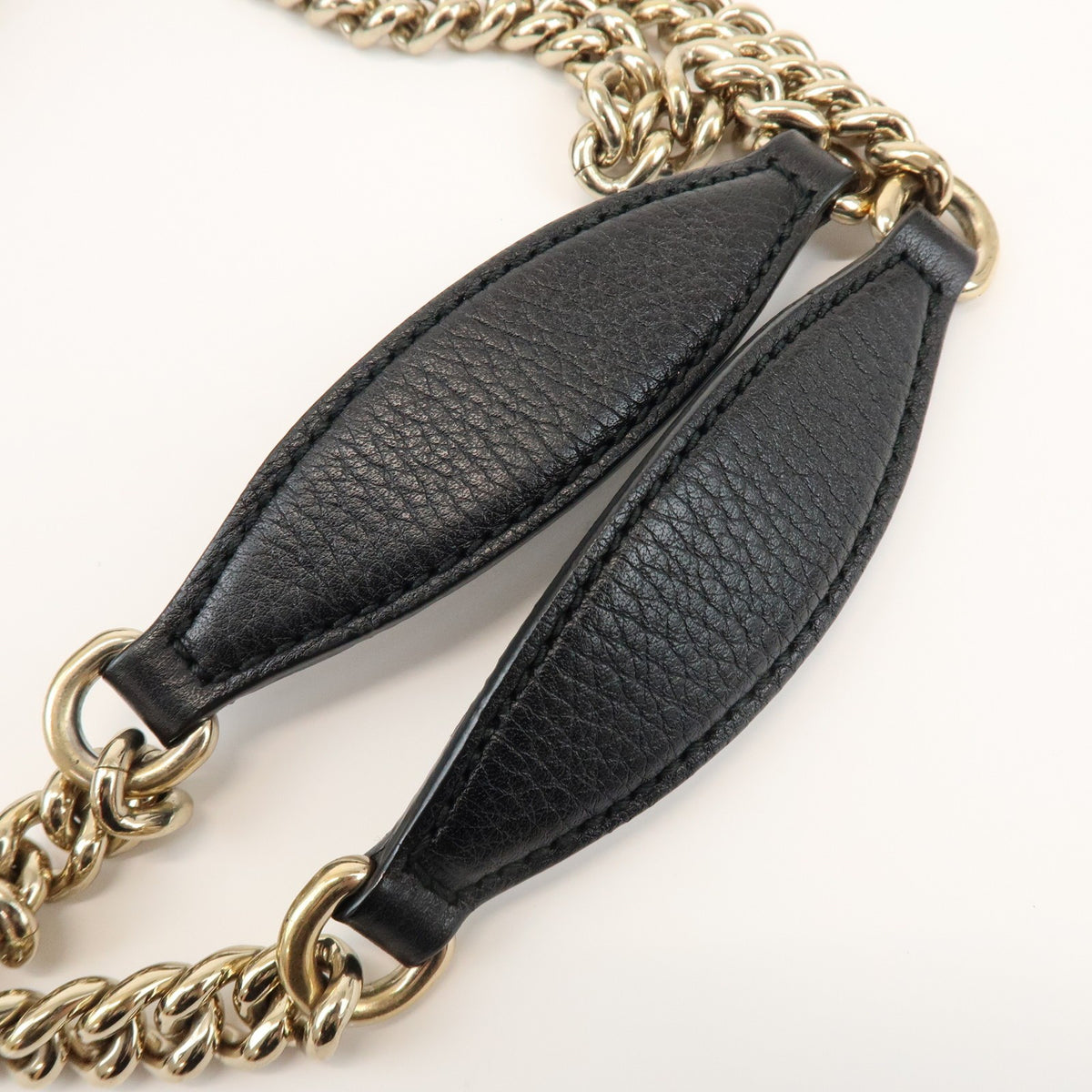 Gucci Soho Chain Strap Leather Black Leather Shoulder Bag Bag (Pre-Owned)