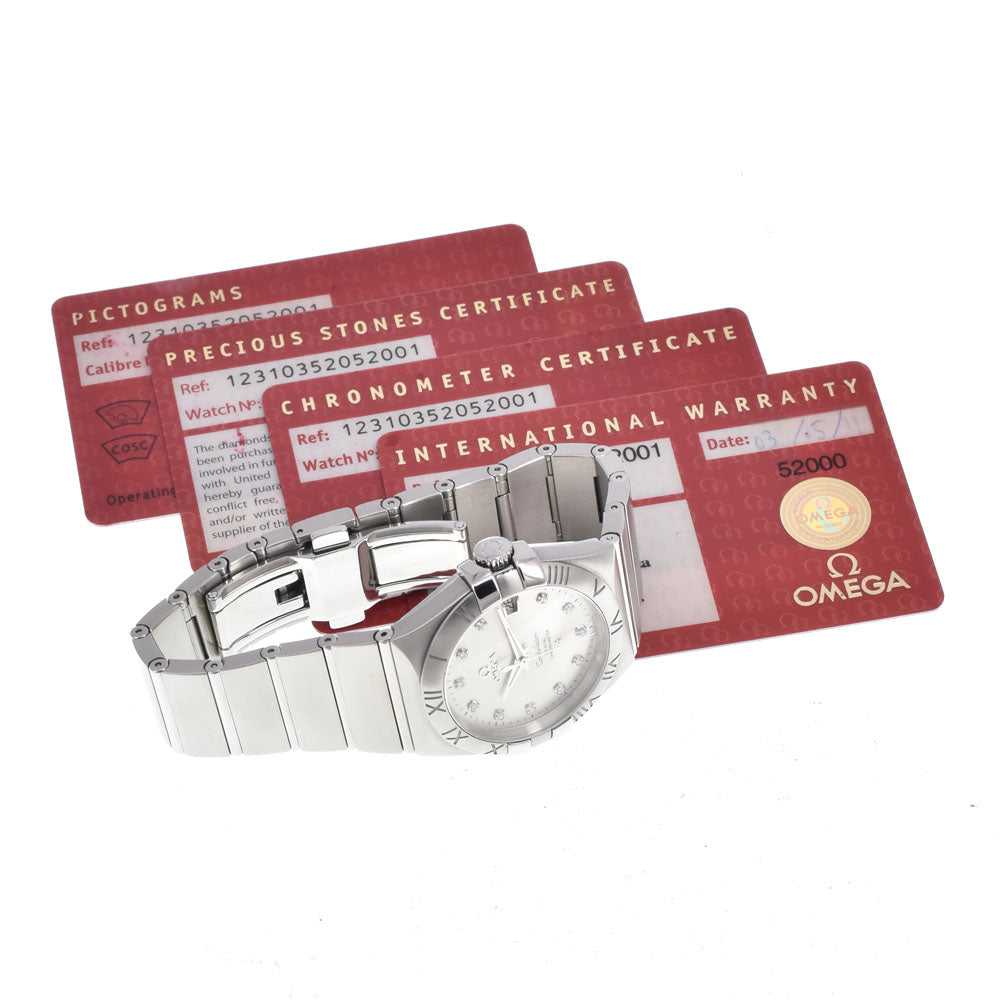 Omega Constellation Co-Axial Chronometer Automatic Stainless Steel With Diamond Markers Watch (Pre-Owned)
