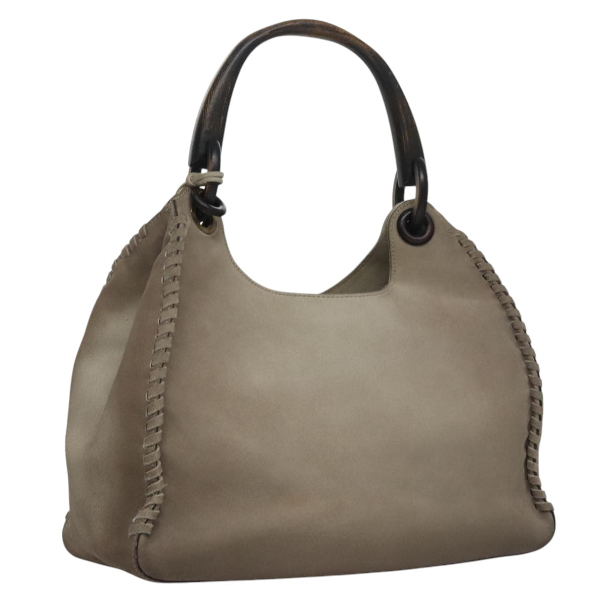 Gucci Carla Grey Suede Shoulder Bag (Pre-Owned)