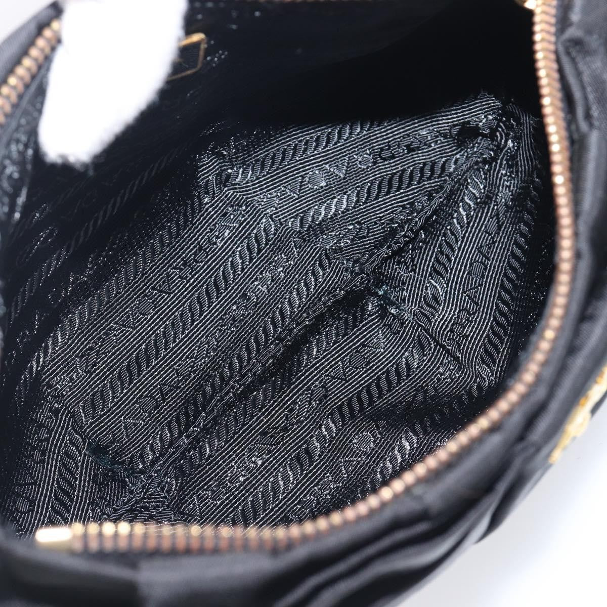 Prada Bow Wristlet Tessuto Black Nylon Clutche & Pouche Bag (Pre-Owned)
