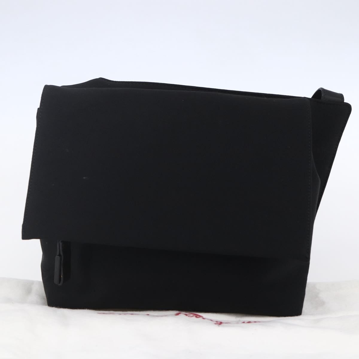 Salvatore Ferragamo Vala Canvas Black Canvas Shoulder Bag Bag (Pre-Owned)