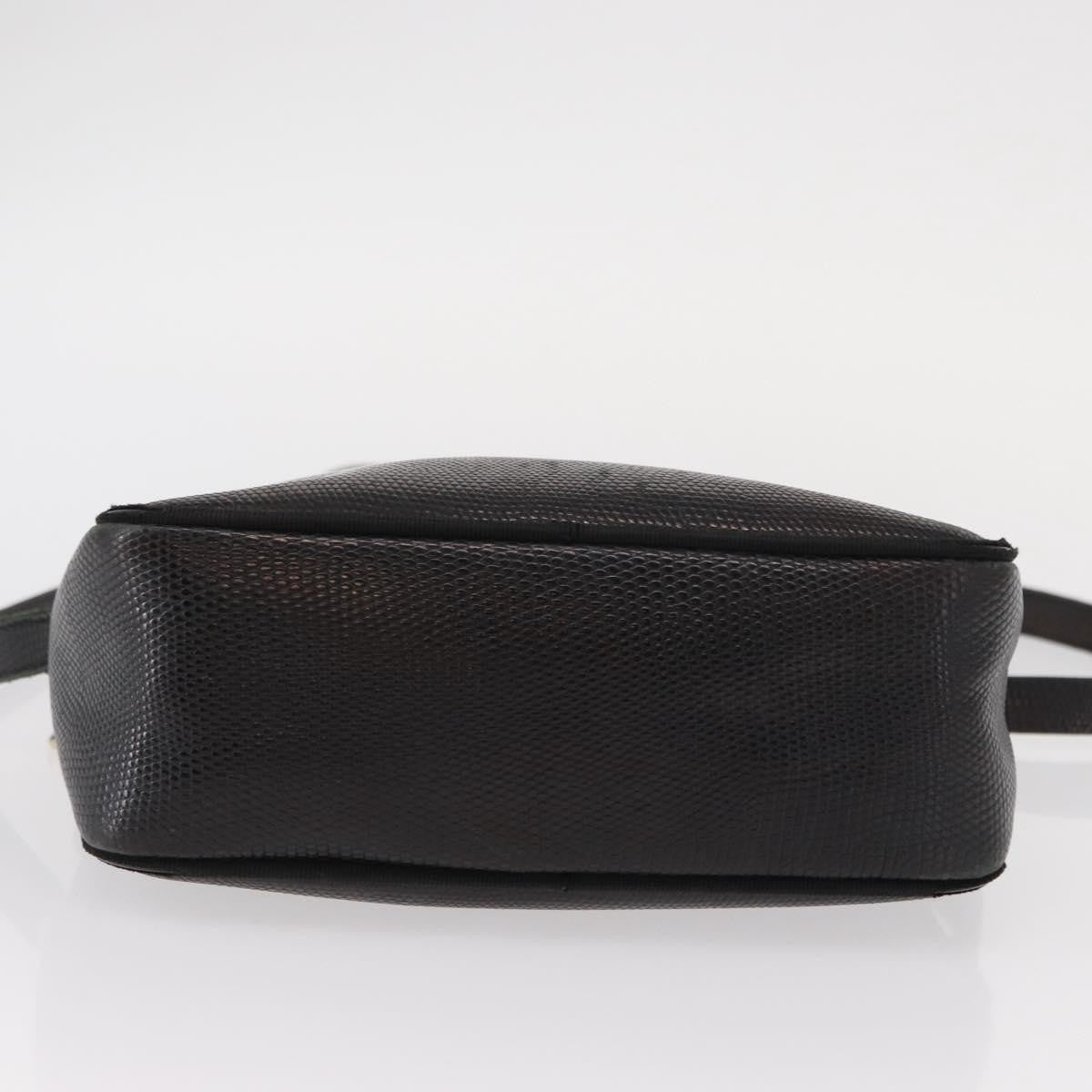 Salvatore Ferragamo Vala Leather Black Leather Shoulder Bag Bag (Pre-Owned)