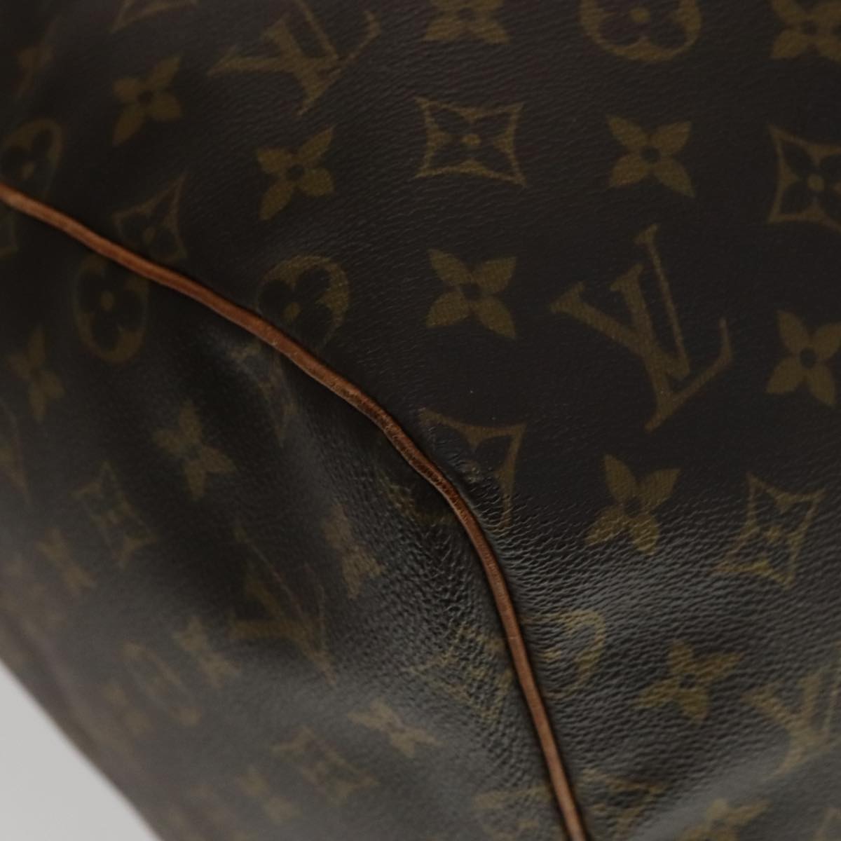 Louis Vuitton Keepall 55 Brown Leather Travel Bag (Pre-Owned)