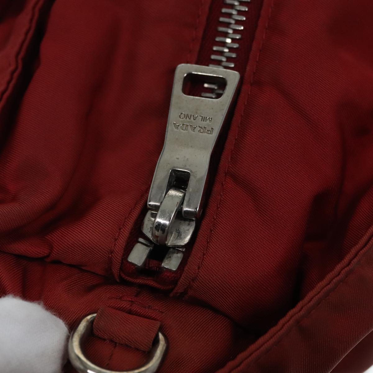 Prada Tessuto Red Synthetic Handbag (Pre-Owned)