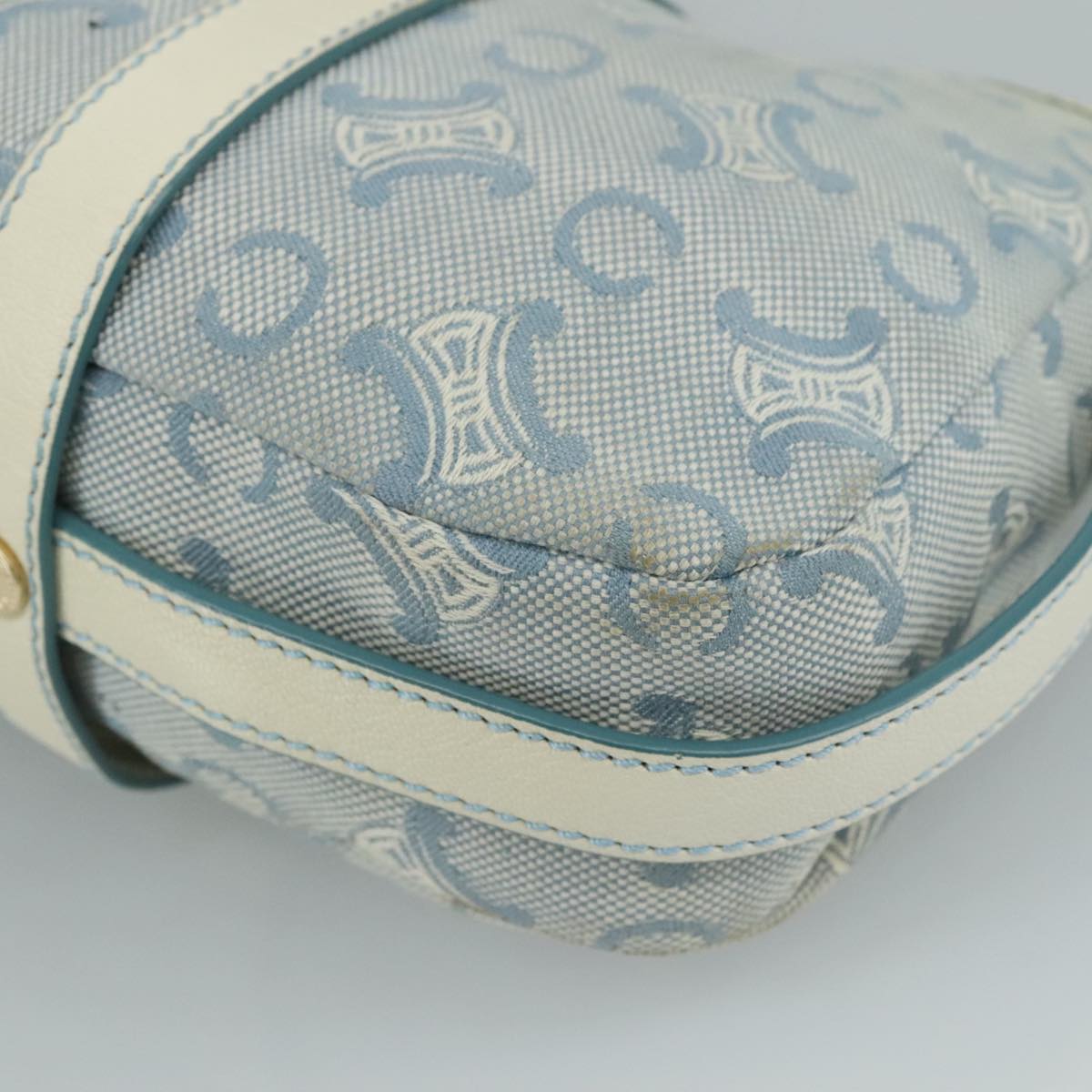 Céline Macadam Blue Canvas Shoulder Bag (Pre-Owned)