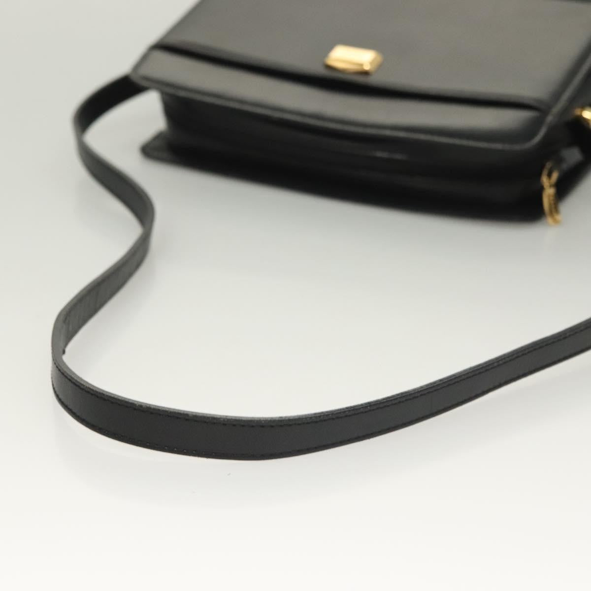 Bally Vintage Leather Black Leather Shoulder Bag Bag (Pre-Owned)