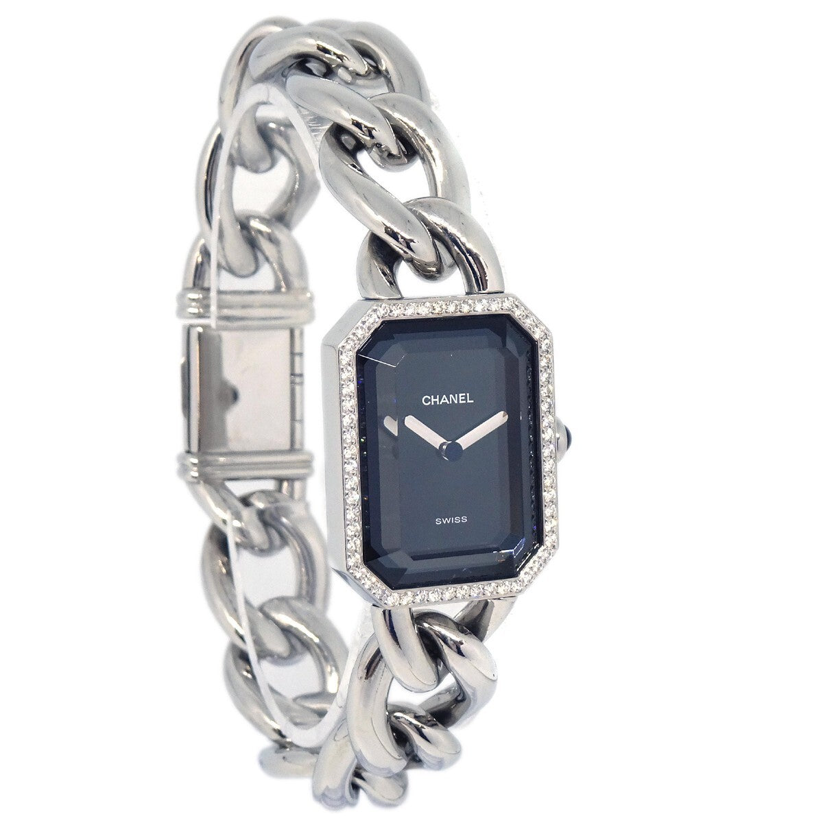 Chanel Premiere Chain Quartz Stainless Steel With Diamond Bezel Watch (Pre-Owned)
