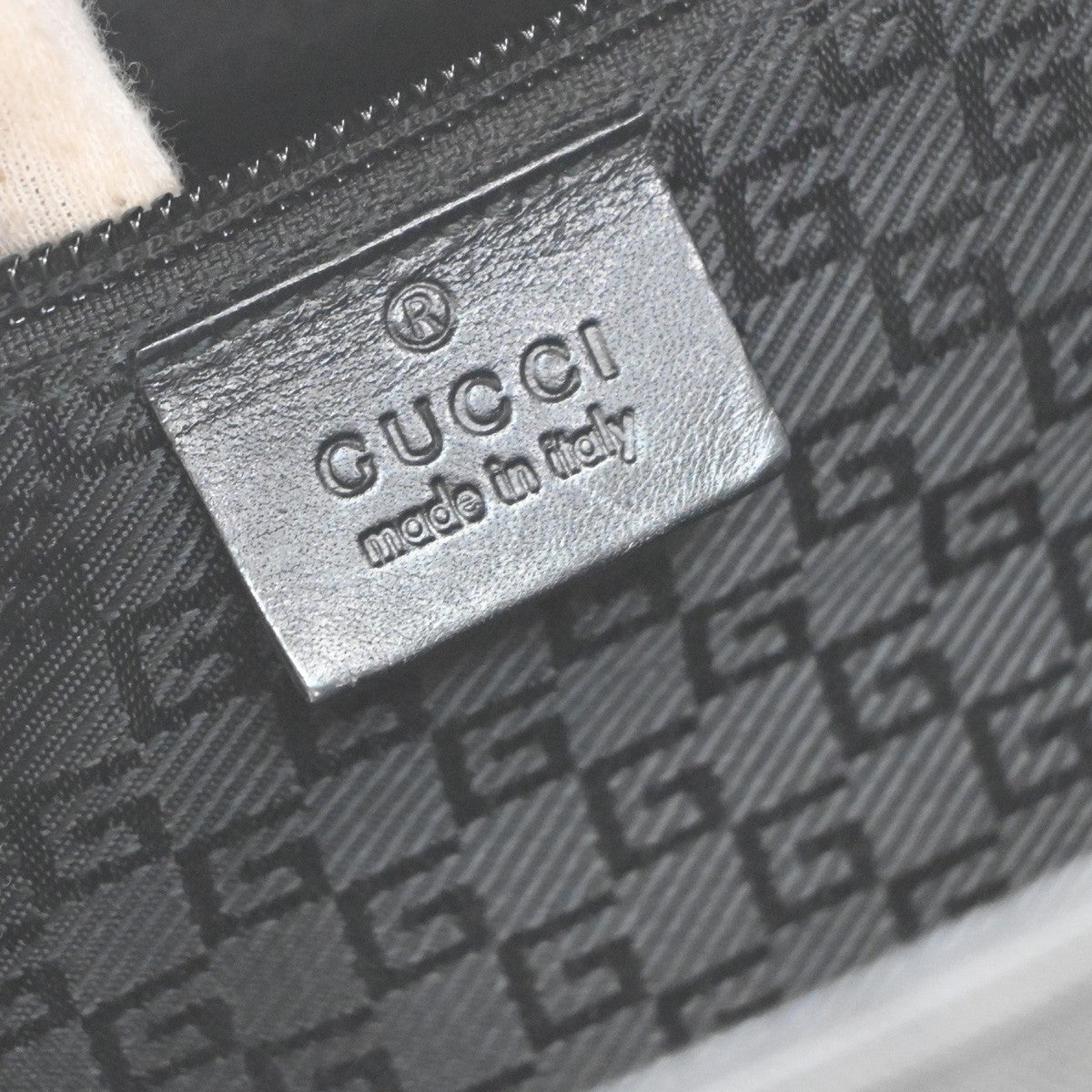 Gucci Briefcase Canvas Black Canvas Briefcase Bag (Pre-Owned)
