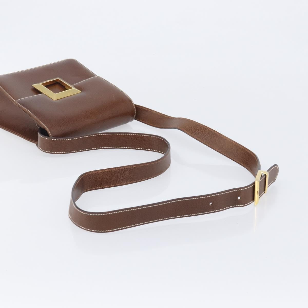 Salvatore Ferragamo Shoulder Bag Leather Brown Leather Shoulder Bag Bag (Pre-Owned)