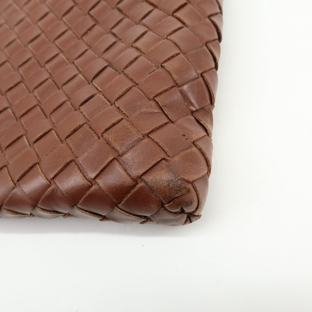 Bottega Veneta Flat Messenger Intrecciato Nappa Brown Leather Handbag (Pre-Owned)