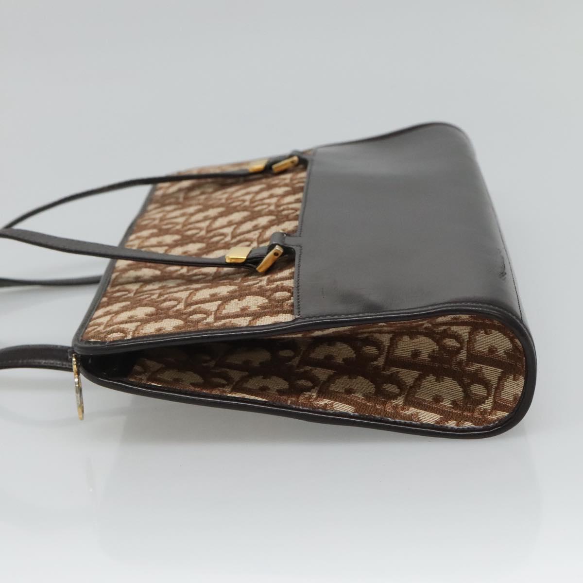 Dior Trotter Beige Canvas Shoulder Bag (Pre-Owned)