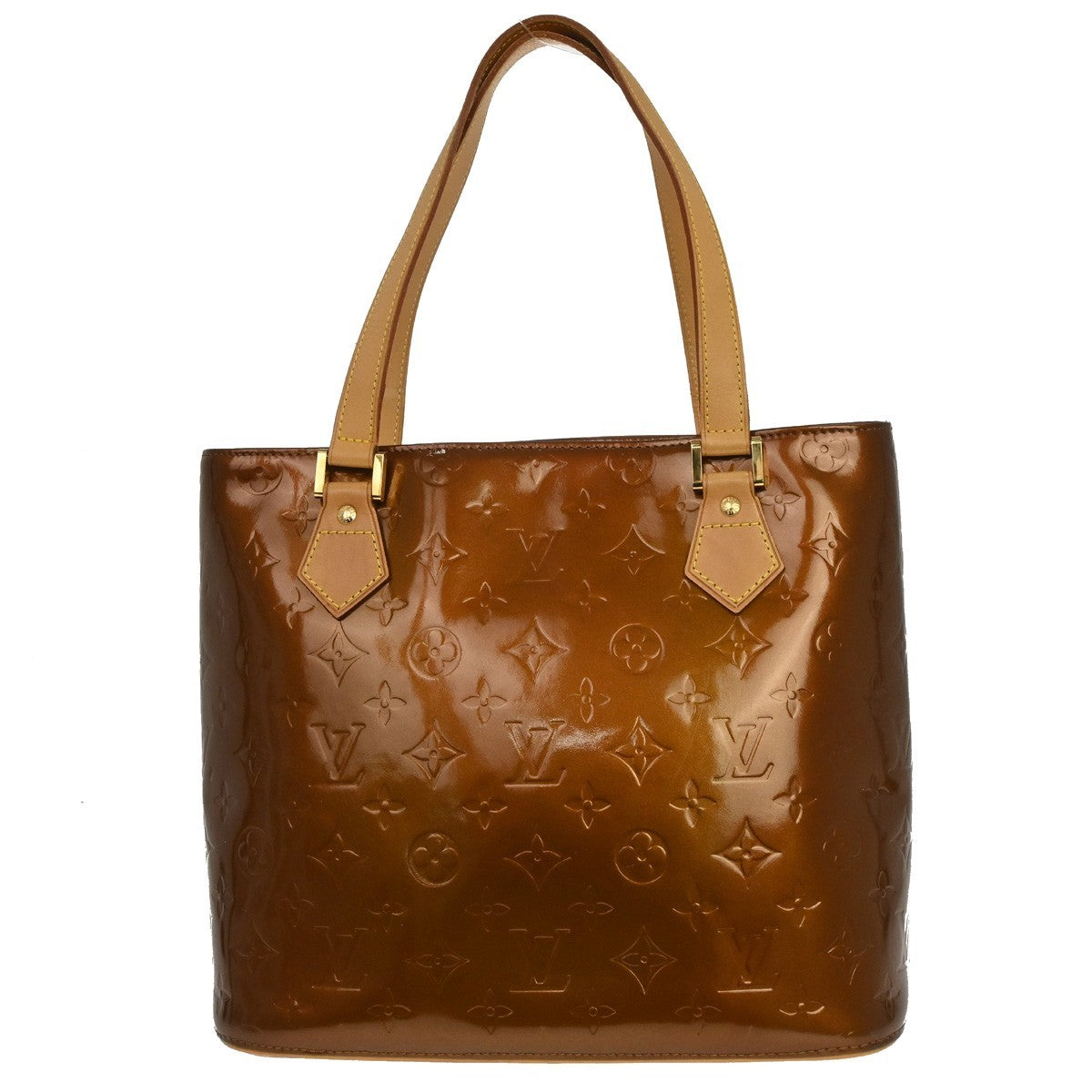 Louis Vuitton Houston Monogram Vernis Brown Patent_Leather Tote Bag Bag (Pre-Owned)