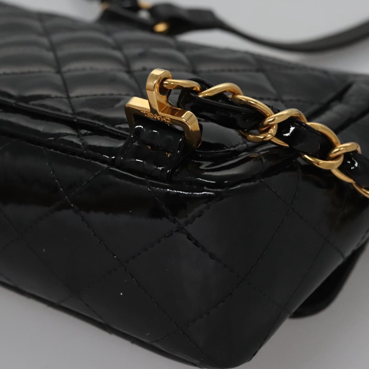 Chanel Timeless/Classique Black Patent Leather Backpack Bag (Pre-Owned)
