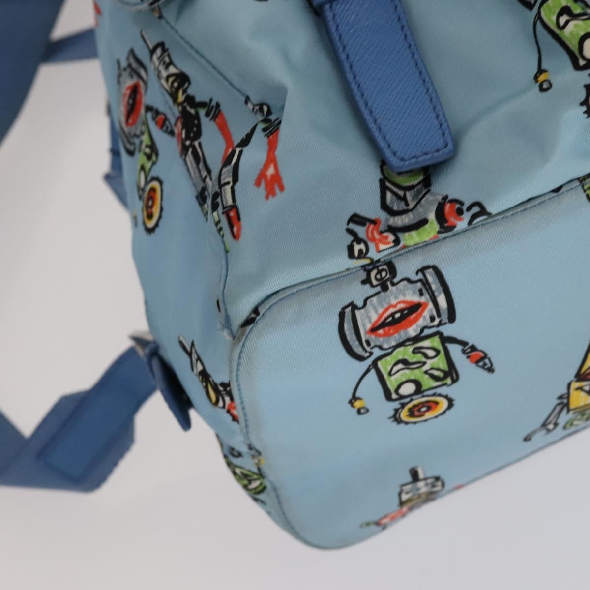 Prada Robot Blue Synthetic Backpack Bag (Pre-Owned)