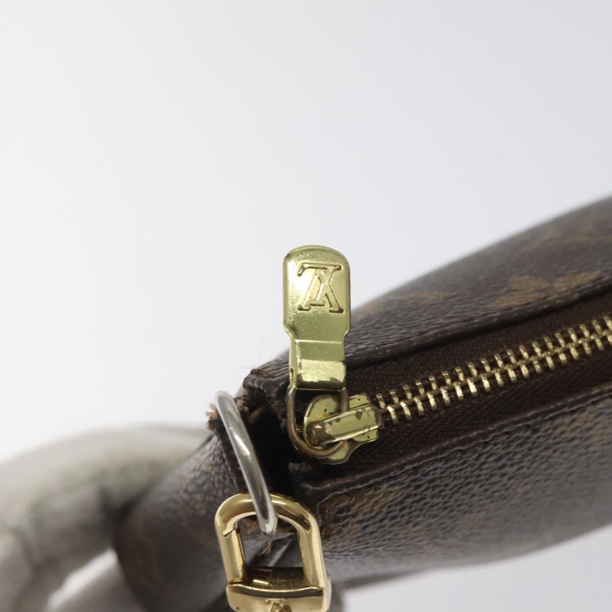 Louis Vuitton Pochette Accessoire Brown Canvas Clutch Bag (Pre-Owned)