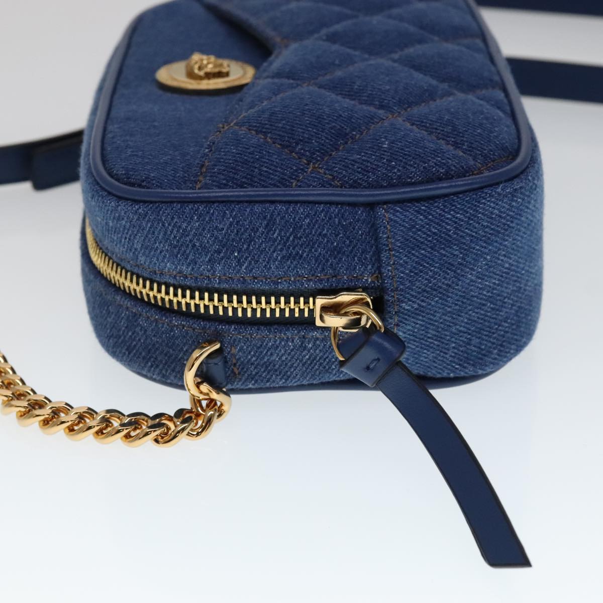 Versace Blue Denim - Jeans Shoulder Bag (Pre-Owned)