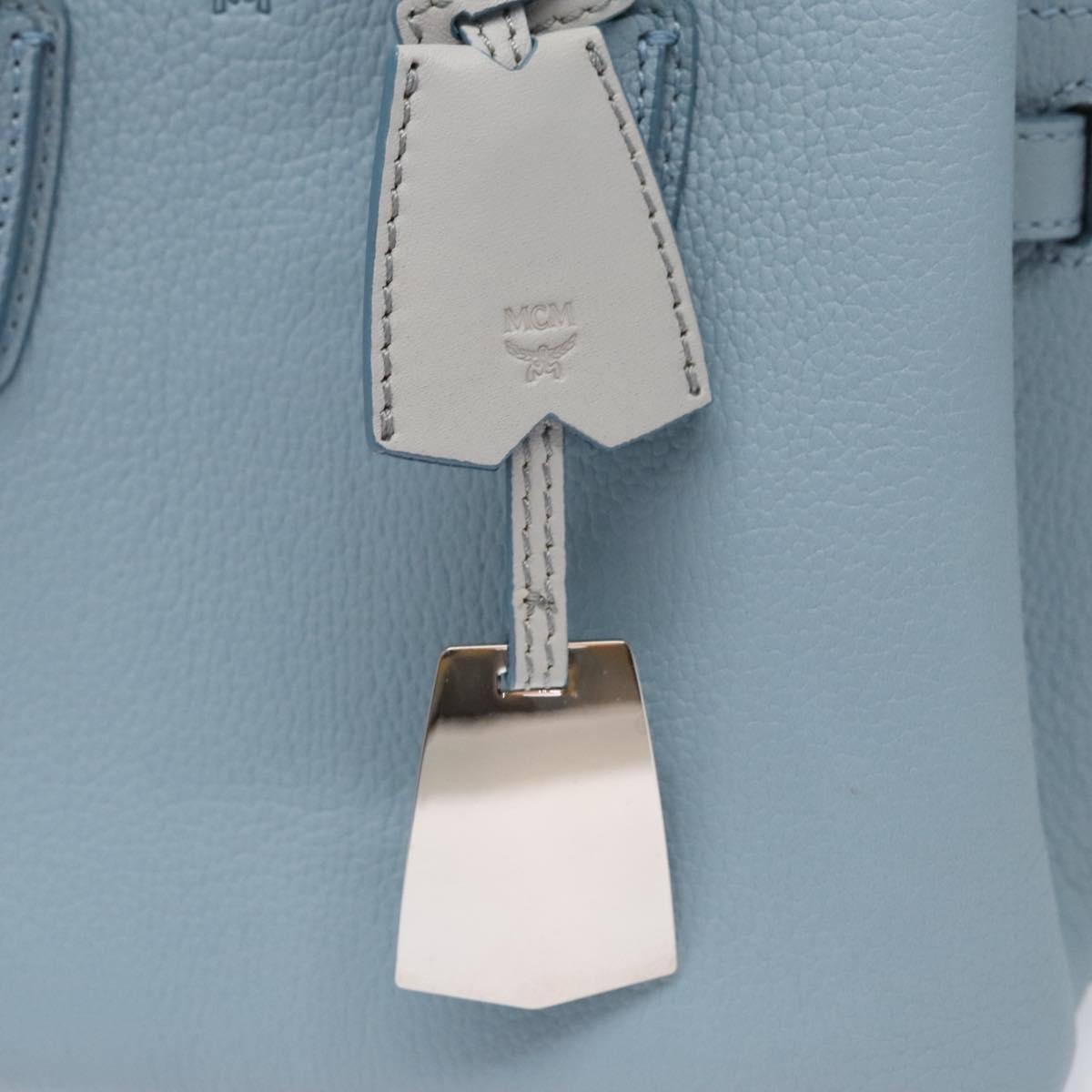 MCM Milla Blue Leather Handbag (Pre-Owned)